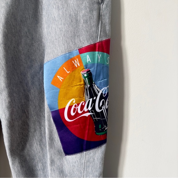 Champion x Coca Cola Reverse Weave Jogger Sweatpants in Oxford Gray Size M - Picture 4 of 8